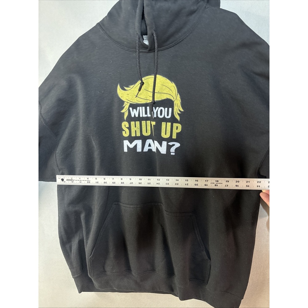 Donald Trump"Will You Shut Up Man?" MAGA Political Hoodie XXL 2TG BLACK - Picture 6 of 9